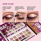 Swiss Beauty Bae Town 12-In-1 Comes Eyeshadow Palette With Eye Brush - 01 Lover Girl - Distacart