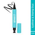 Swiss Beauty CRAZE Eyeliner and Stamp Duo Wing Eyeliner Stamp and Pen Waterproof Formula - Black