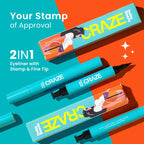 Swiss Beauty CRAZE Eyeliner and Stamp Duo Wing Eyeliner Stamp and Pen Waterproof Formula - Black - Distacart