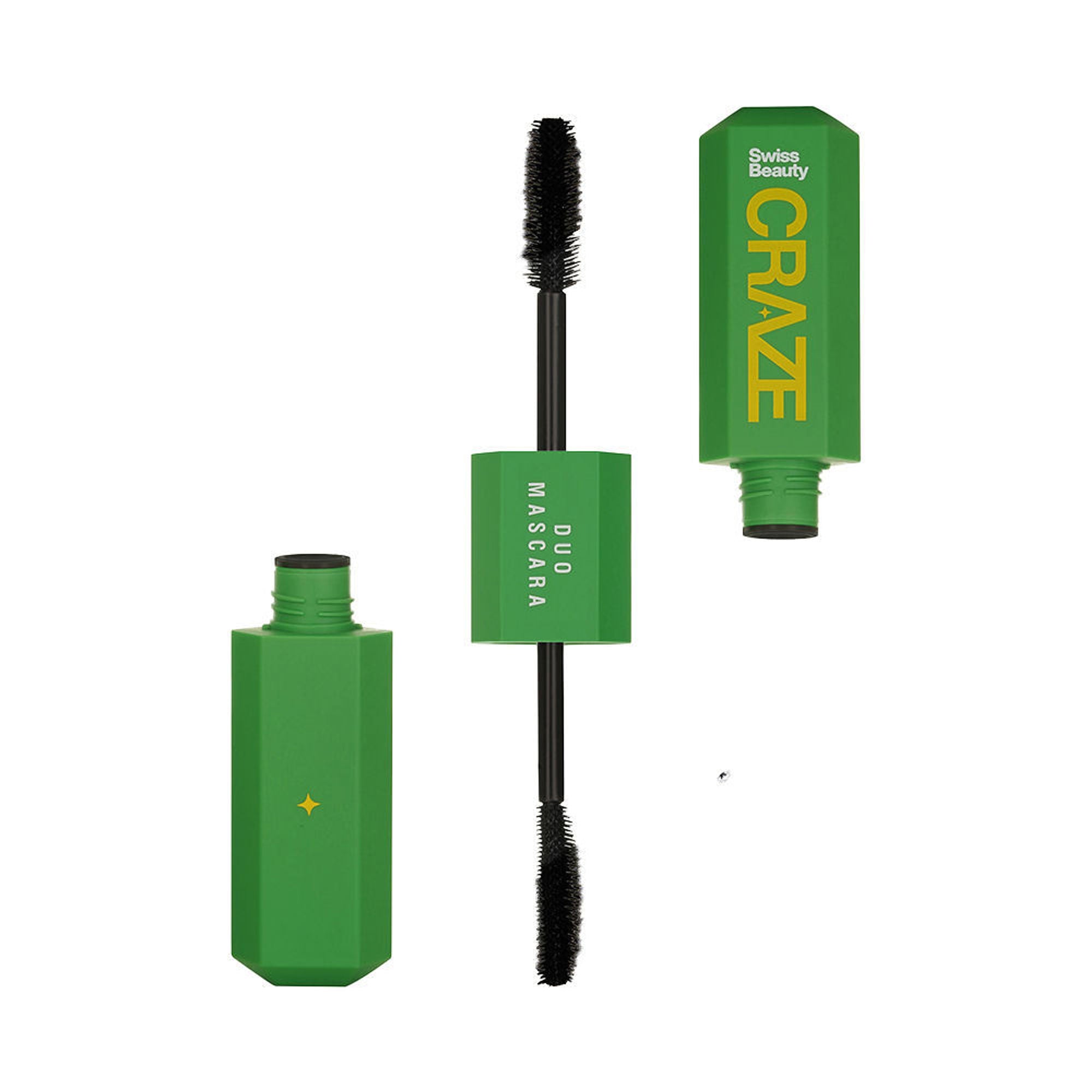 Swiss Beauty CRAZE Duo Mascara Volumizes and Lengthens Lashes With Non- Flaking Finish - Black - Distacart