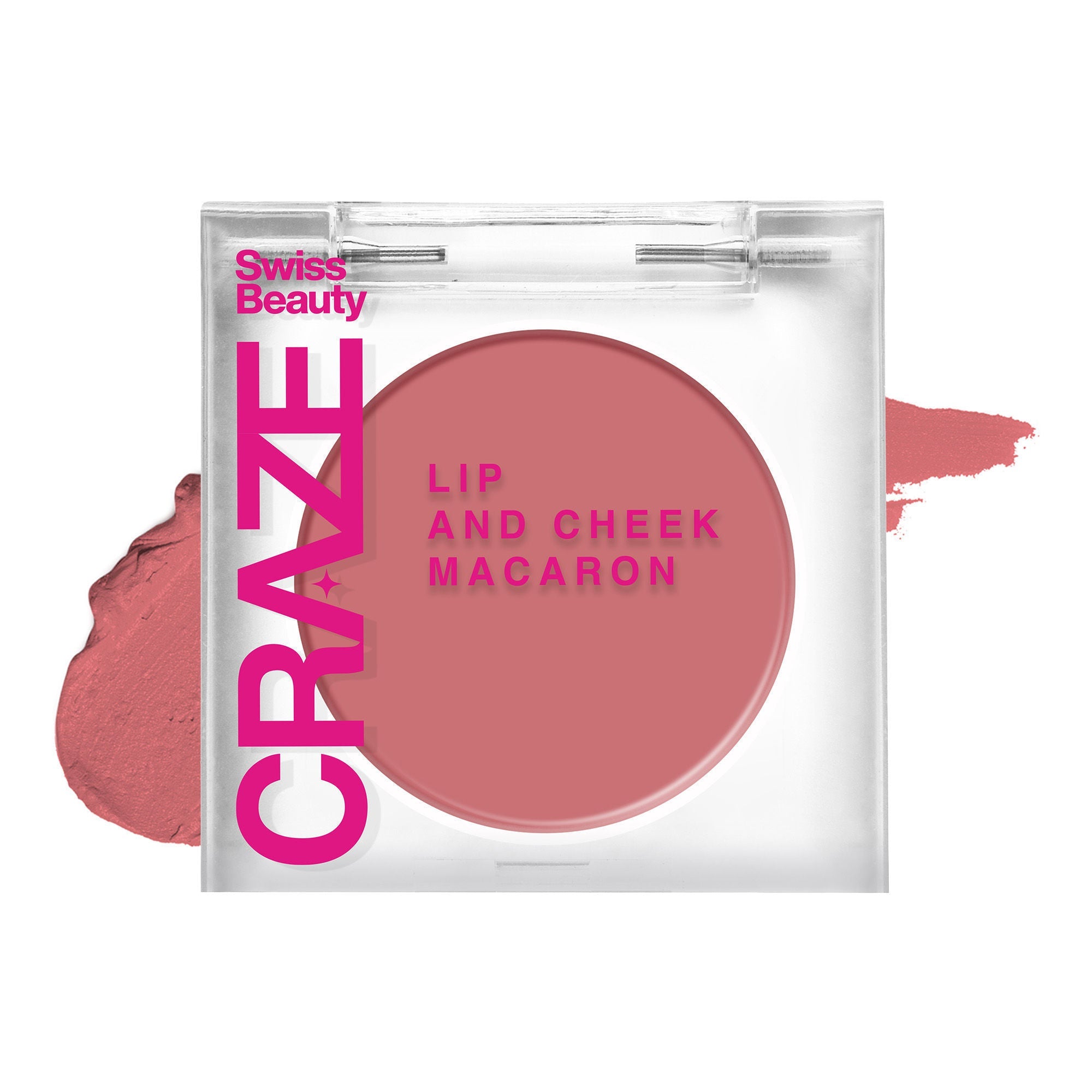 Swiss Beauty CRAZE Lip & Cheek Macaron With Vitamin E And Olive Oil - 04 Pink Jelly - Distacart