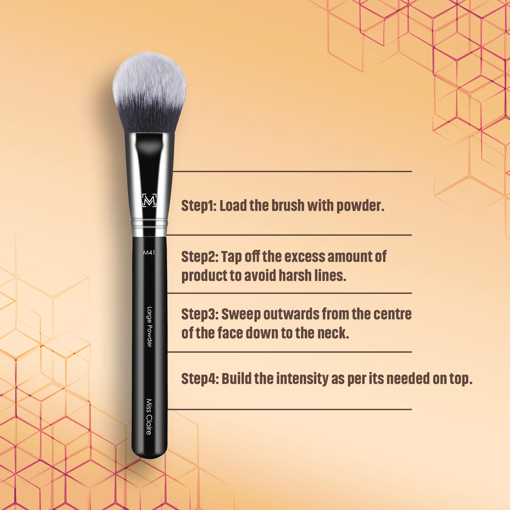 Miss Claire M41 - Large Powder Brush - Chrome