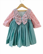 ArthLife Green And Pink Net Dress