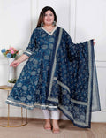 Miravan Plus Size Women'S Jashn Hand Block Printed Ethnic Anarkali Kurta And Dupatta - Distacart