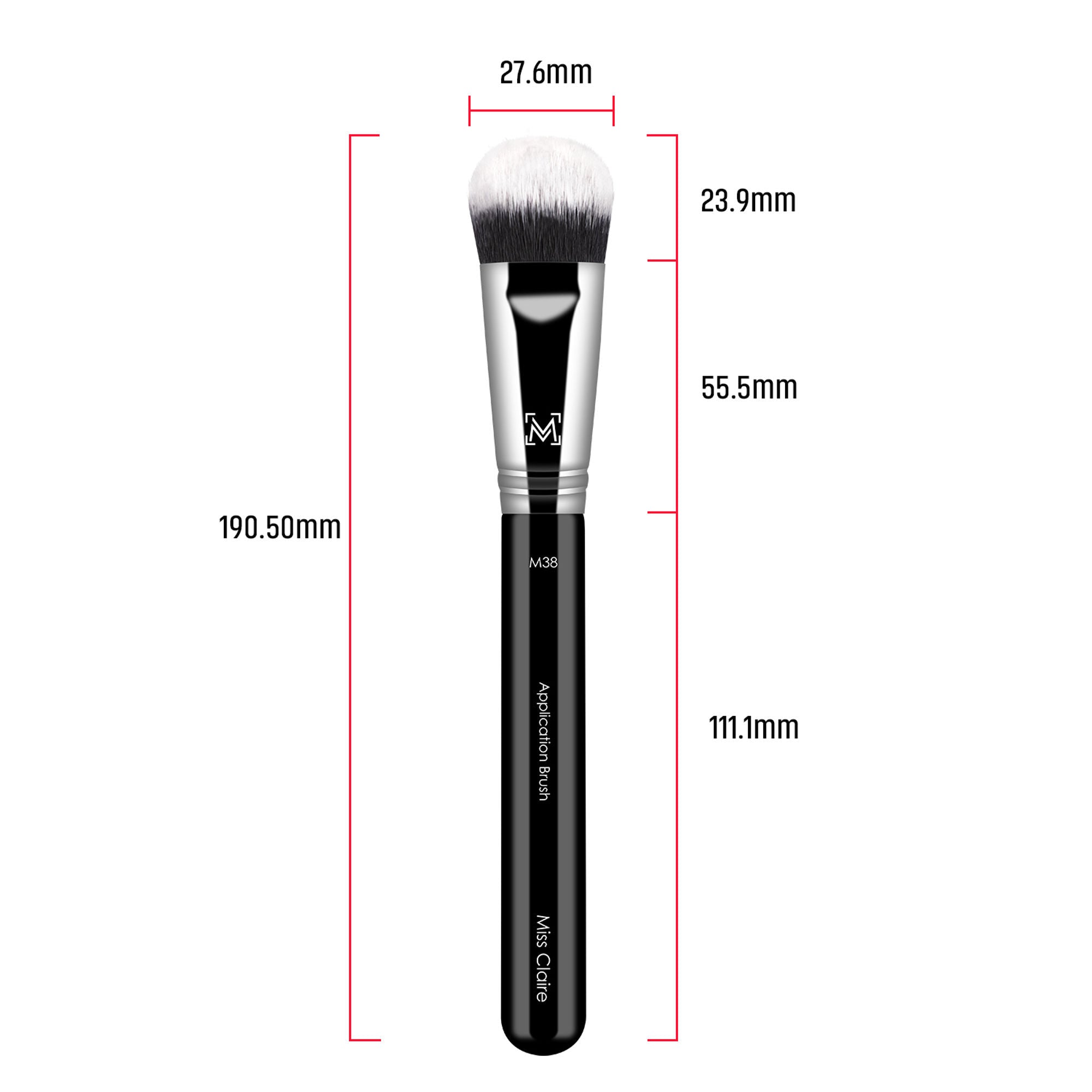 Miss Claire M38 - Application Brush - Chrome