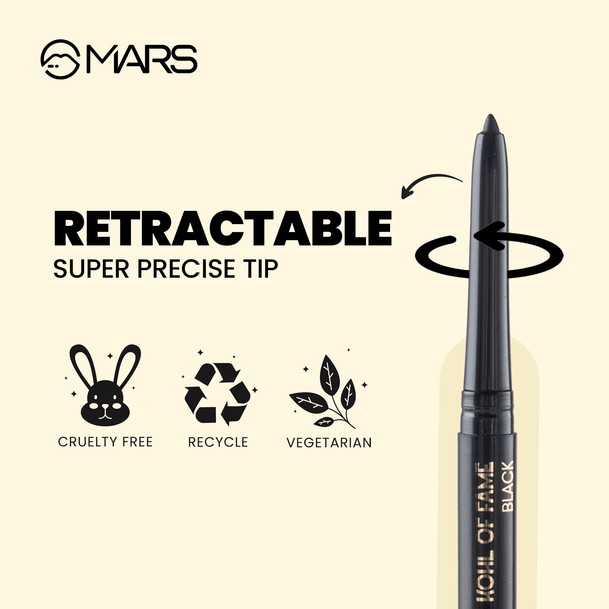 MARS Cosmetics Kohl Of Fame Kajal - Black - Distacart