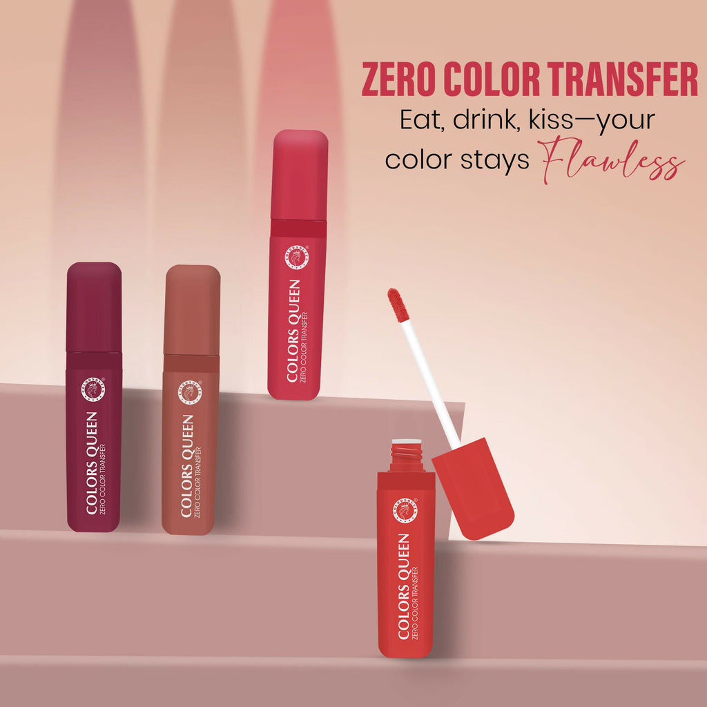 Colors Queen Zero Color Transfer Liquid Lipstick - Retro Red