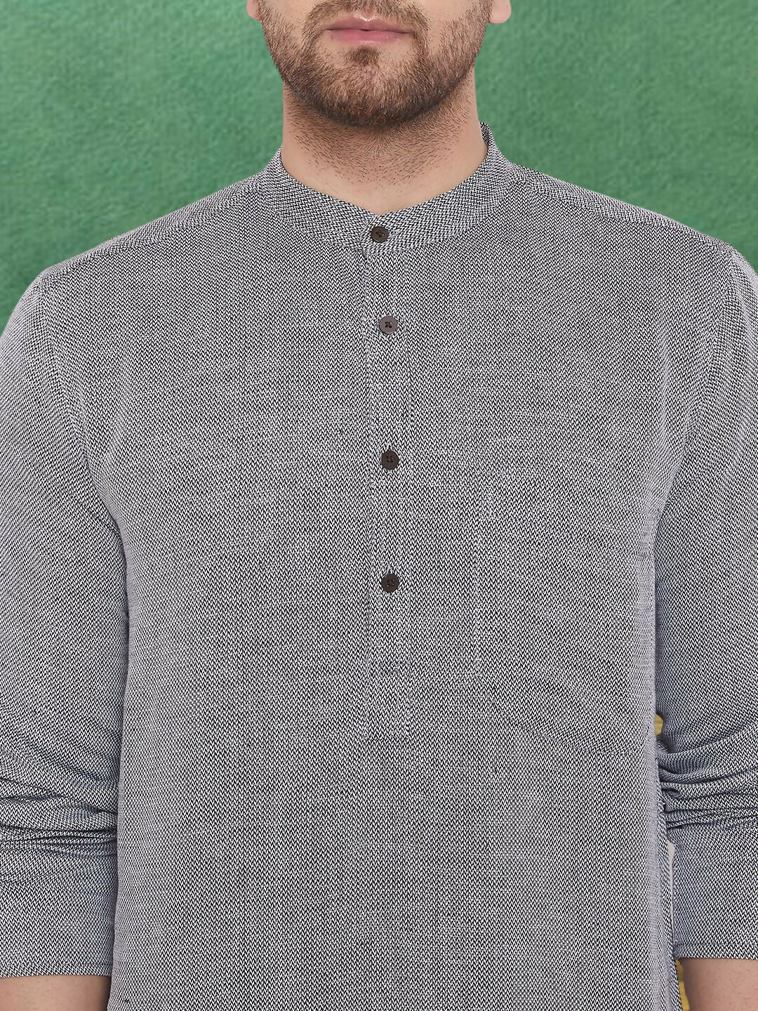 Even Apparels Men's Pure Cotton Grey Kurta