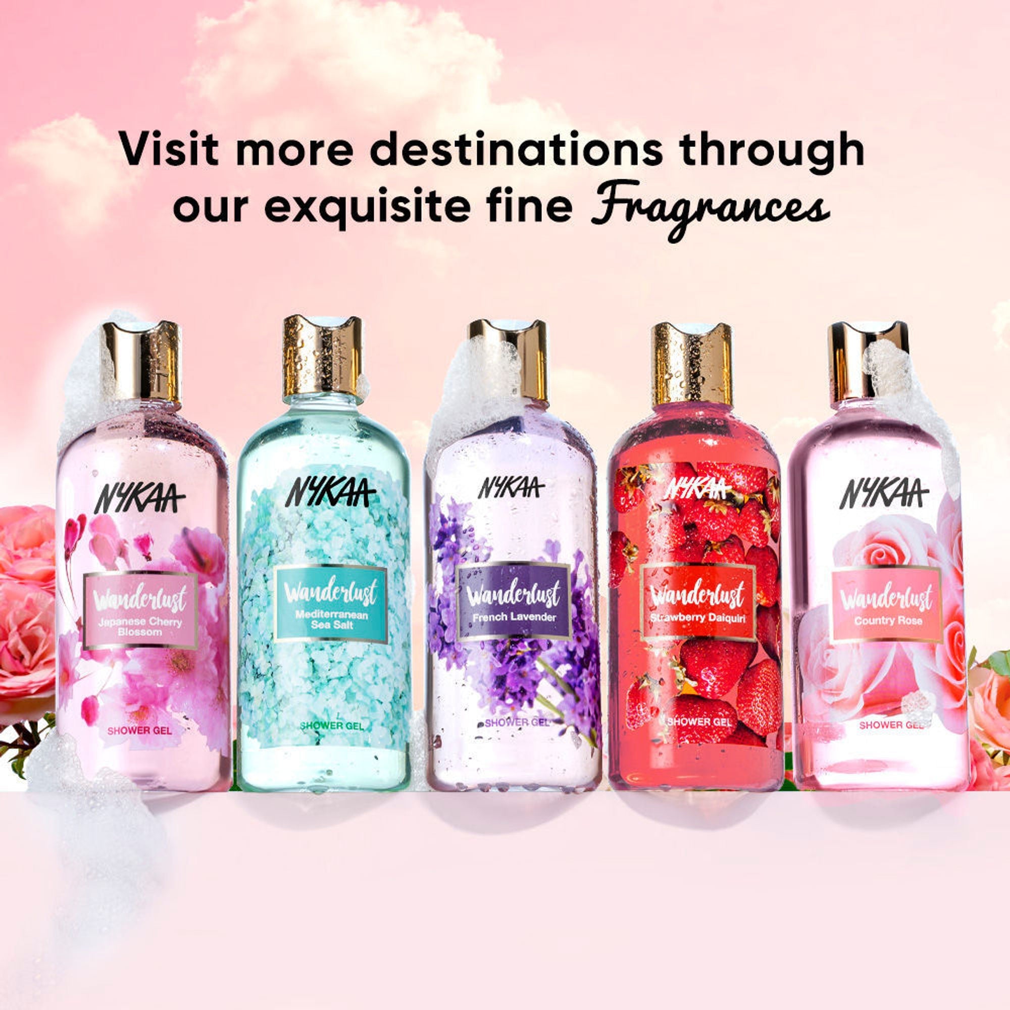 Wanderlust Shower Gels - Country Rose