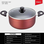 Nonstick Coated Aluminium Biriyani Pot (8 Litre,30 cm)