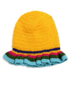 ChutPut Hand knitted Crochet HoneyBee Wool Dress For Baby Girls - Yellow