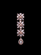 Saraf RS Jewellery Rose Gold-Plated American Diamond Studded Handcrafted Jewellery Set - Distacart