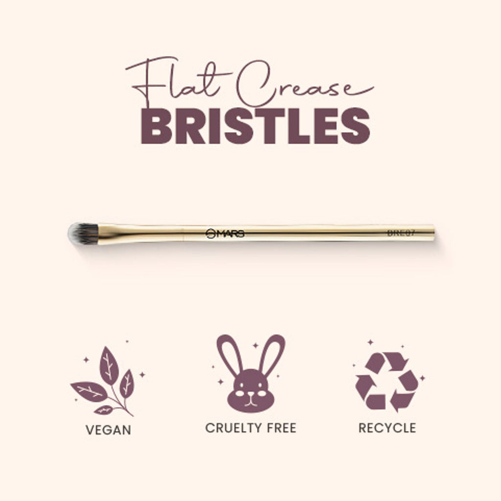 MARS Cosmetics Artist's Arsenal Professional Flat Crease Brush - Golden - Distacart