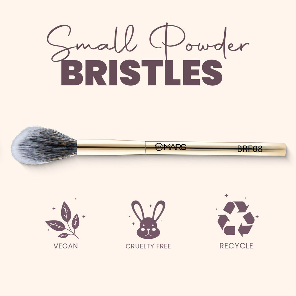 MARS Cosmetics Artist's Arsenal Professional Small Powder Golden Brush BRF-08 - Distacart