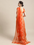 Saree Mall Ethnic Motifs Linen Blend Saree with Woven Design Border - Distacart