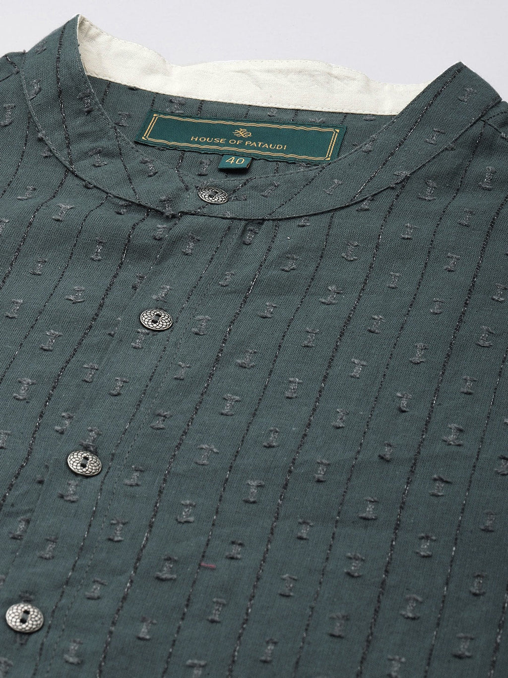 House of Pataudi Woven Design Straight Jashn Kurta