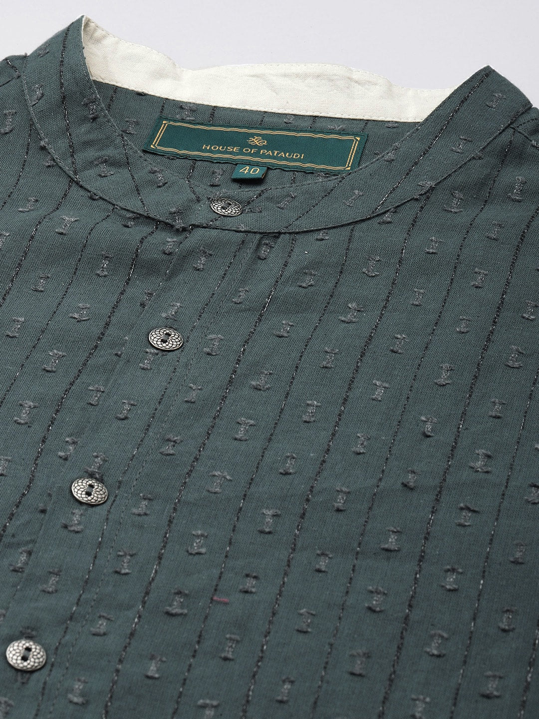 House of Pataudi Woven Design Straight Jashn Kurta