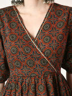 Myshka Women's Multi Empire Printed Dress - Distacart