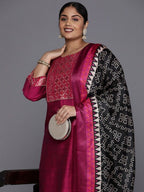 Sztori Plus Size Yoke Design Regular Patchwork Kurta With Trousers & Dupatta - Distacart