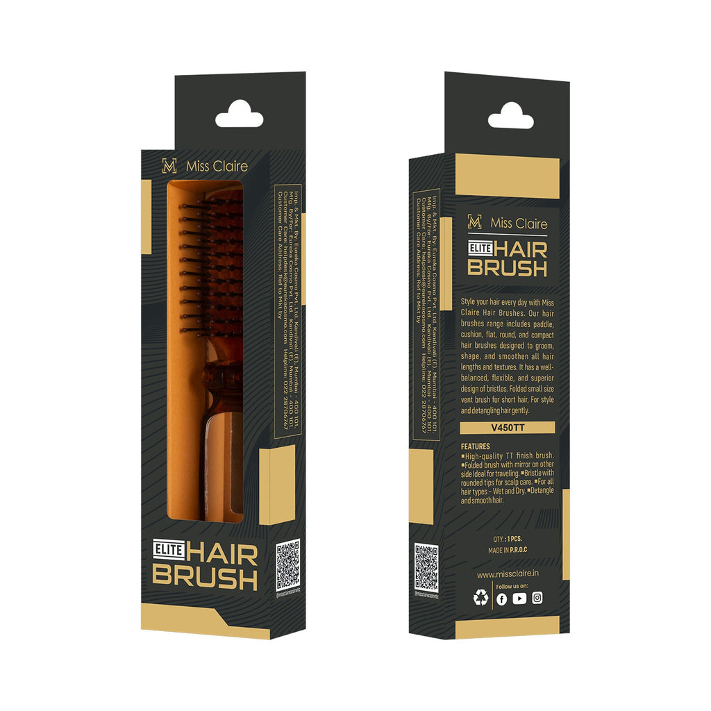 Miss Claire V450Tt Flat Hair Brush - Small - Distacart