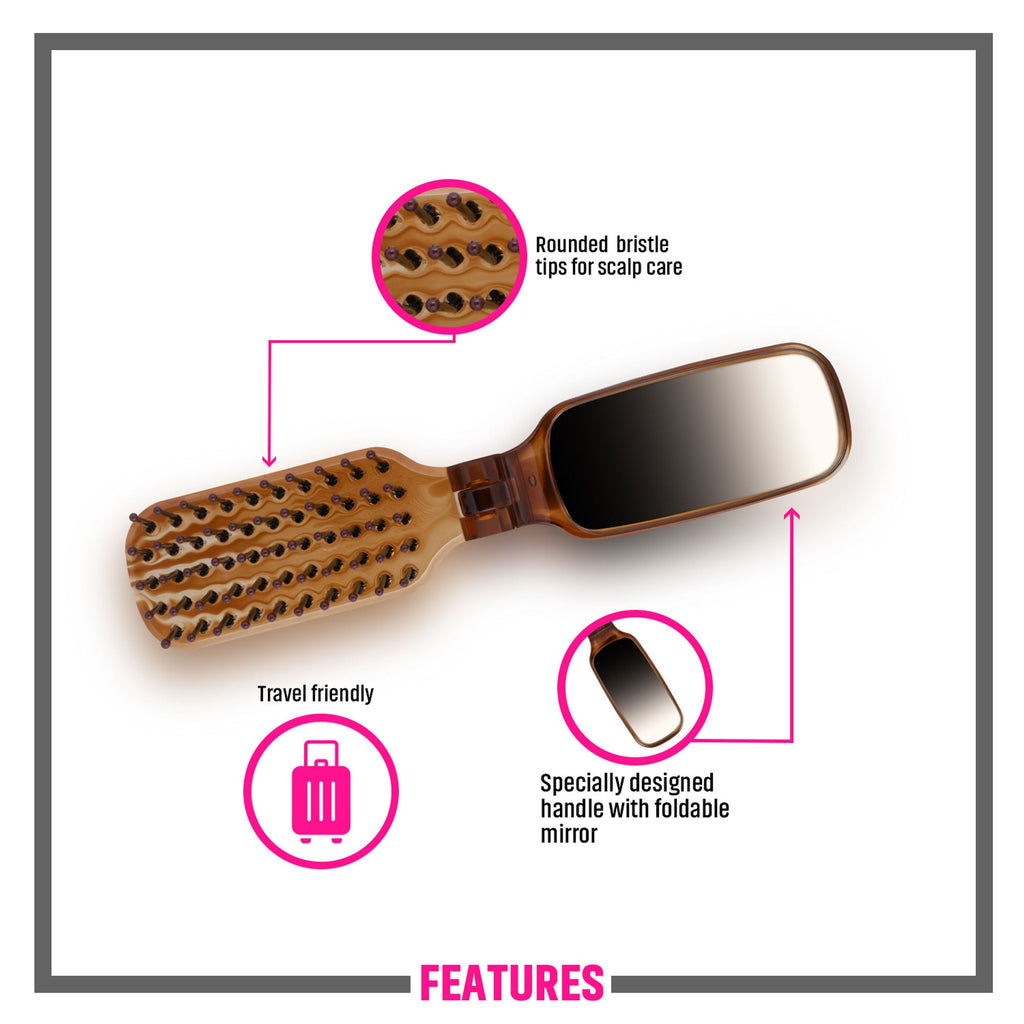 Miss Claire V450Tt Flat Hair Brush - Small - Distacart