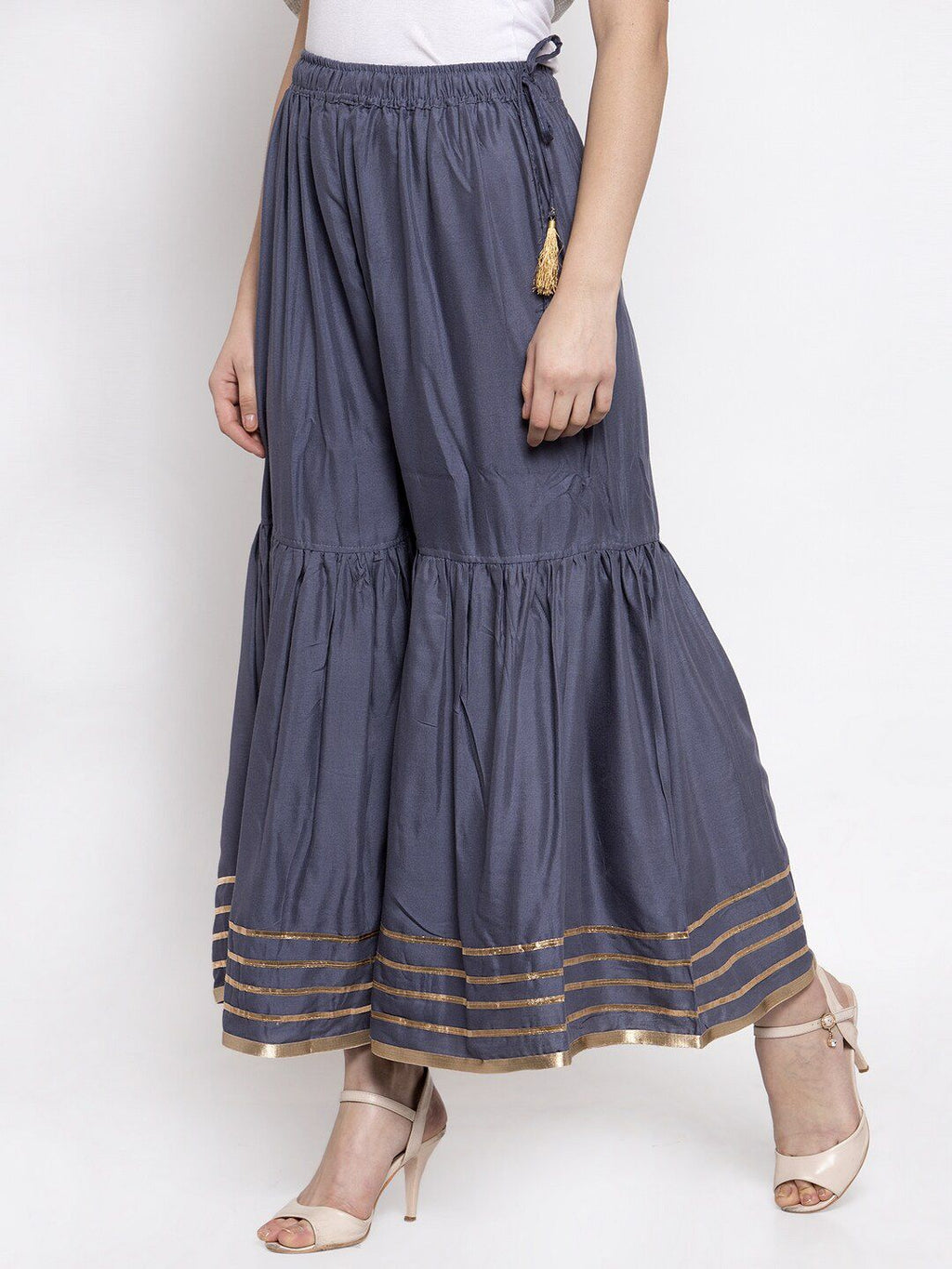 TAG 7 Women Flared Ethnic Palazzos