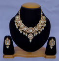 Joban Fashion Hand Made High Quality Gold Plated Base Metal Alloy Kundan Stone Studded Kundan Jewellery Set