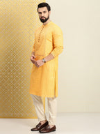 House of Pataudi Jashn Sequinned Embroidered Straight Kurta