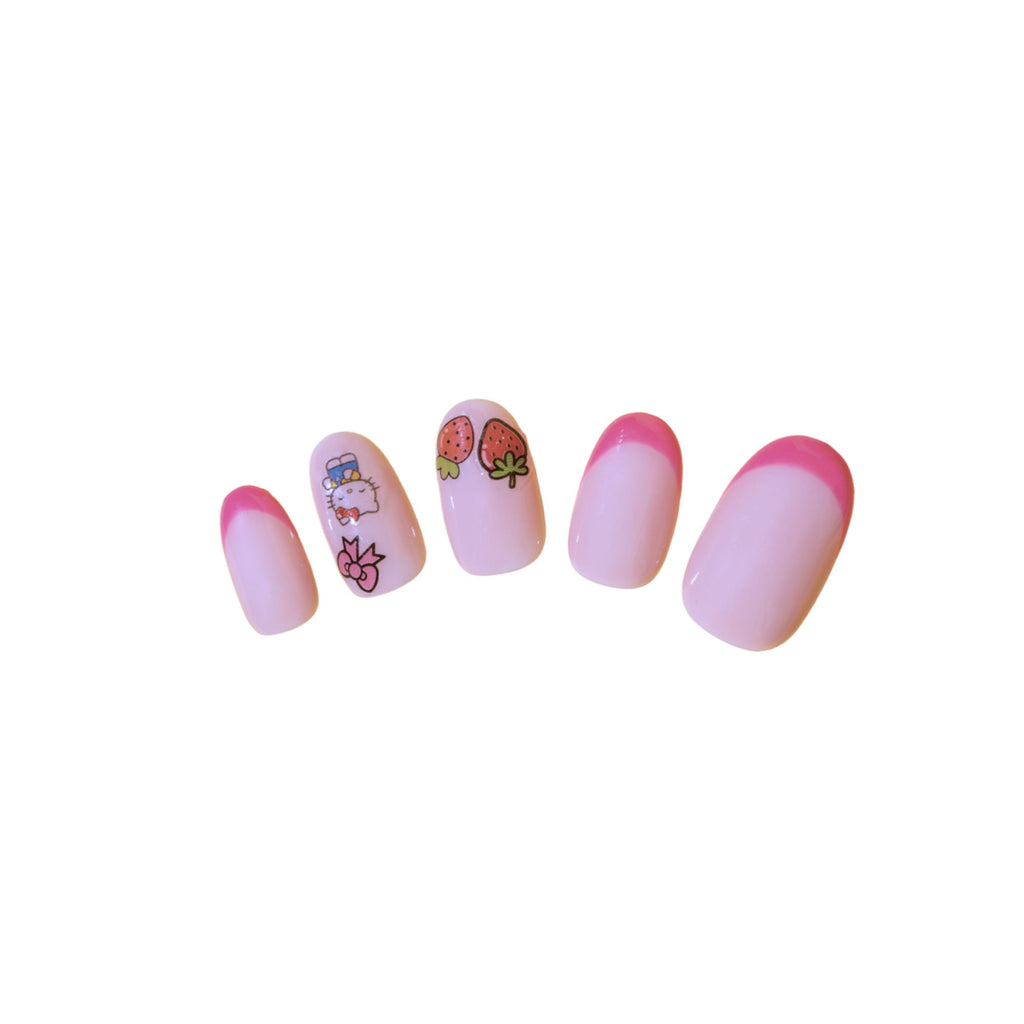 SOEZI Berry Kawaii Reusable Press On Nails - Application Kit - Distacart