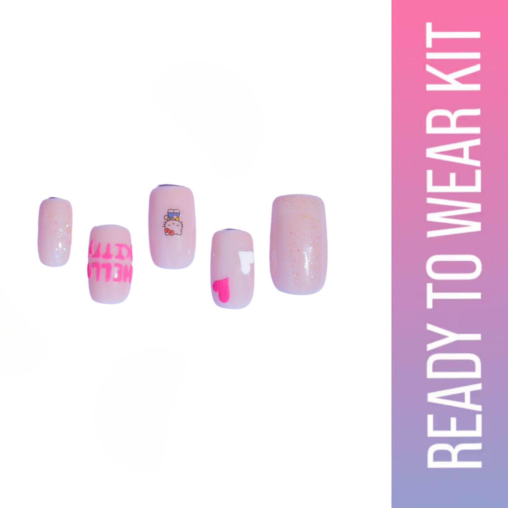 SOEZI I’M Feeling Pink Reusable Press On Nail - Ready To Wear Kit