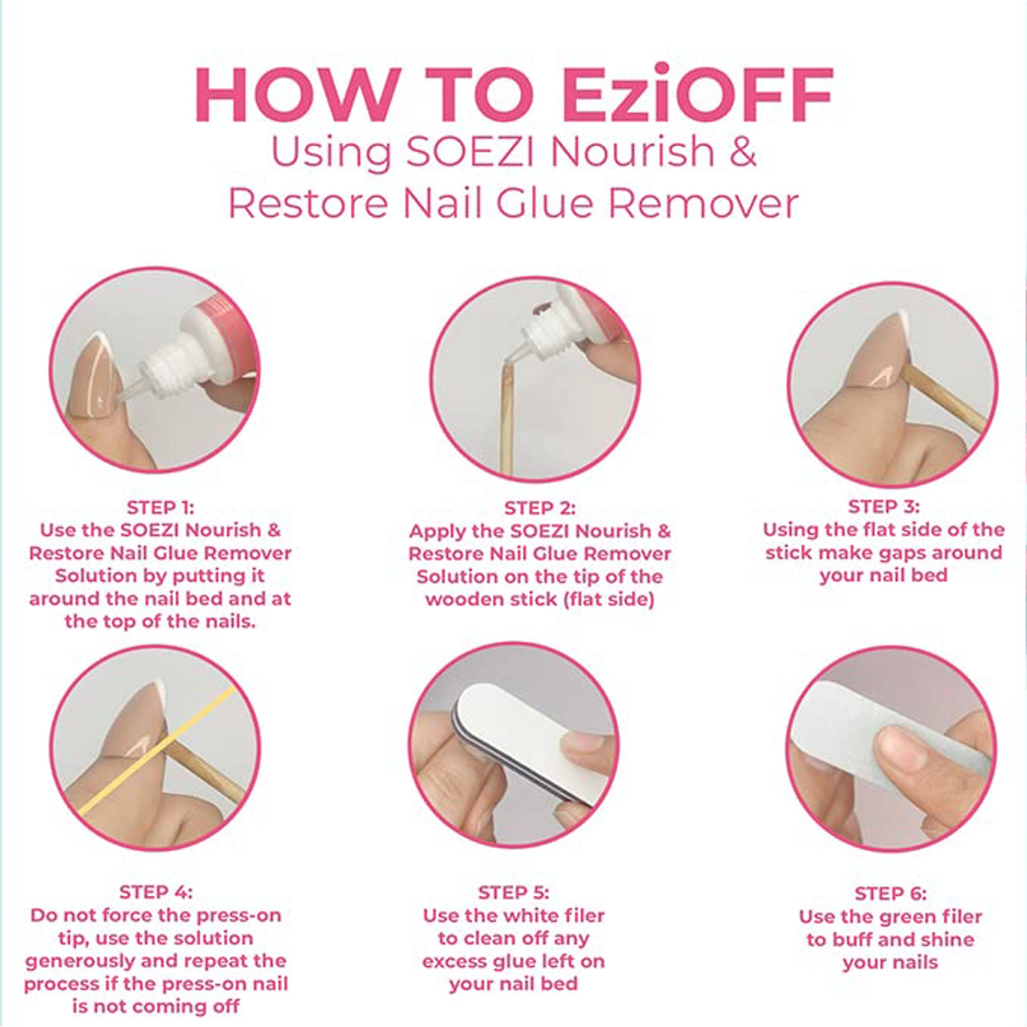 SOEZI Blake Medium Square Reusable Press On Nail - Ready To Wear Kit