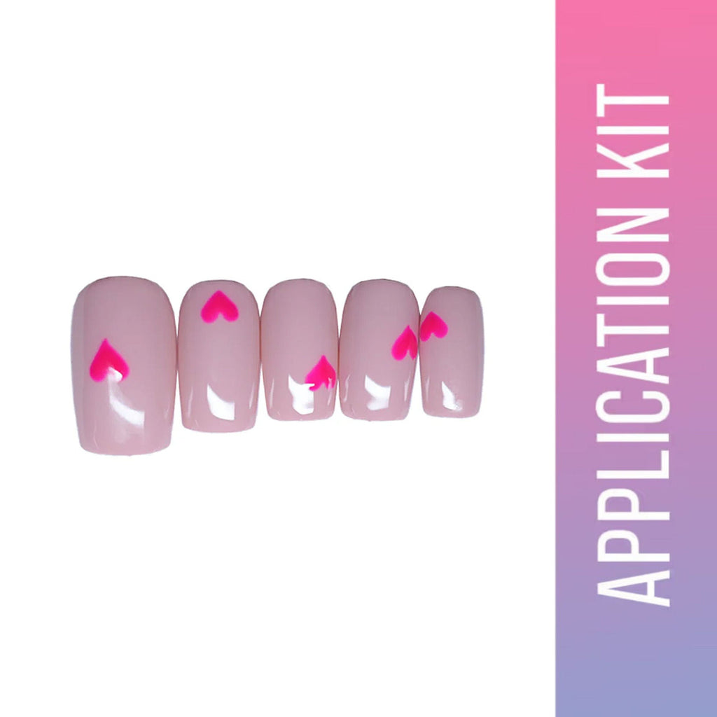 SOEZI I Heart You Reusable Press On Nails - Application Kit