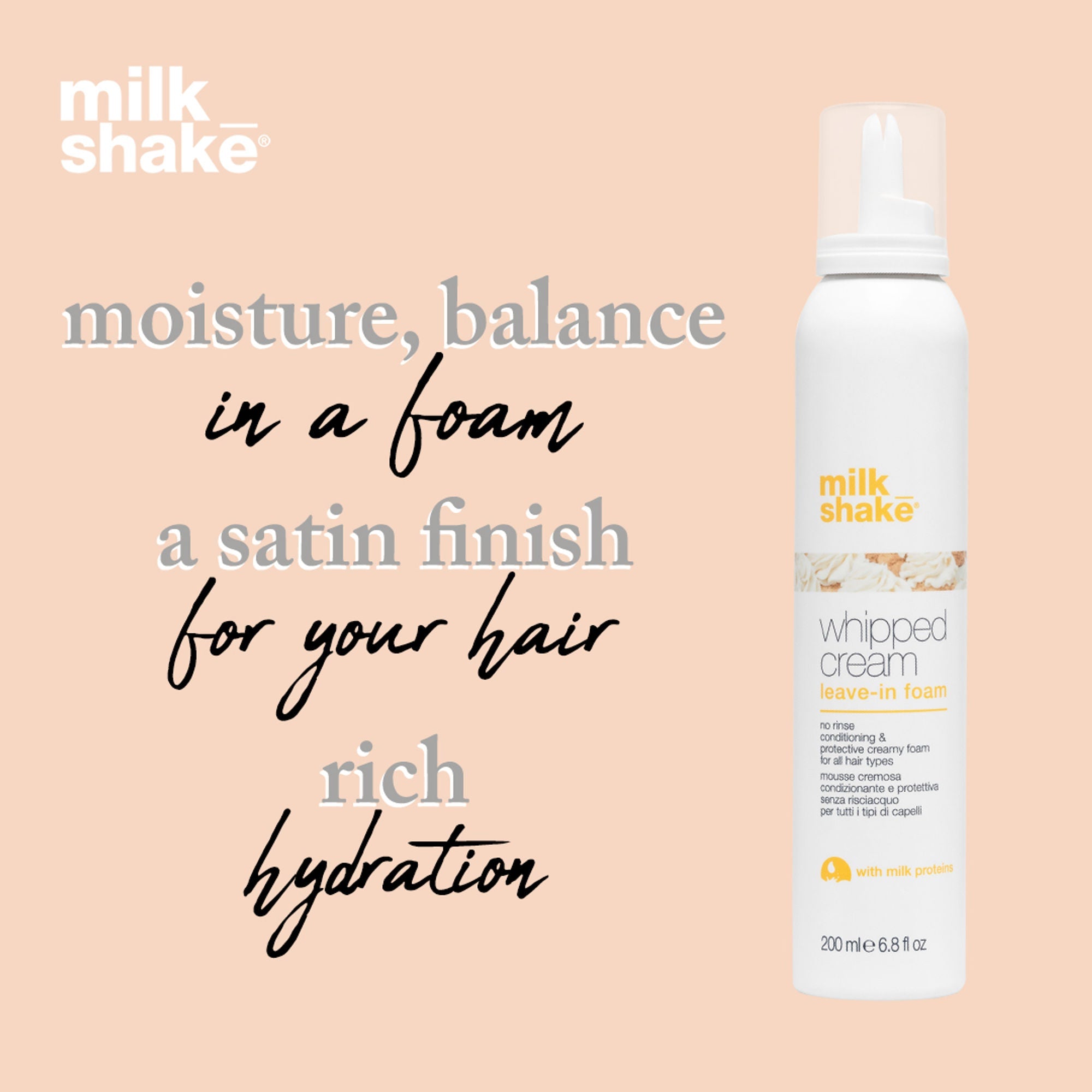 Milkshake Whipped Cream Leave-In Conditioner For Soft & Manageable Hair With UV & Heat Protection