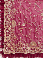 kasee Floral Zari Pure Georgette Saree - Distacart