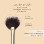 Milagro Beauty Fan Brush 08