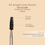Milagro Beauty Angle Liner Spoolie Brush 63