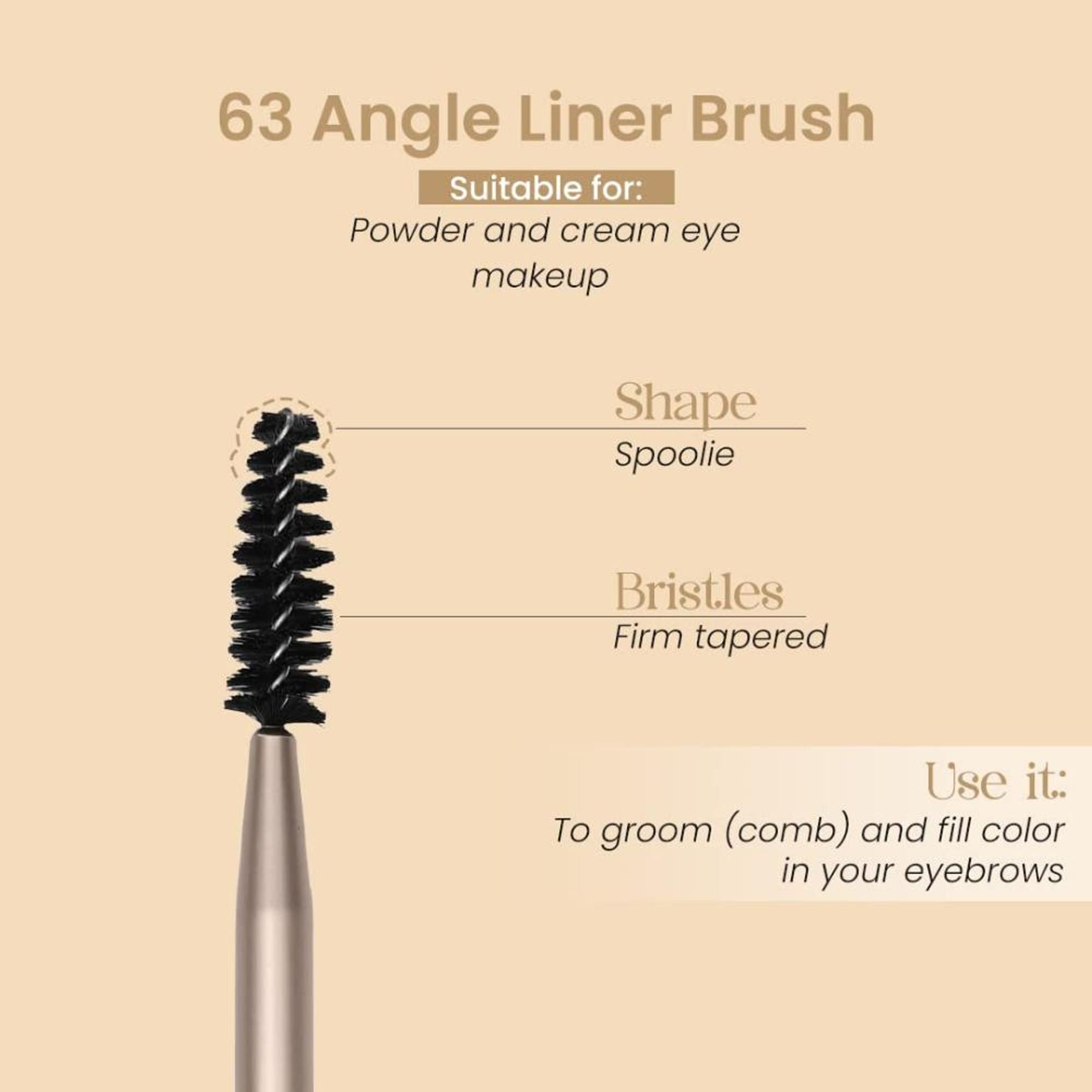 Milagro Beauty Angle Liner Spoolie Brush 63