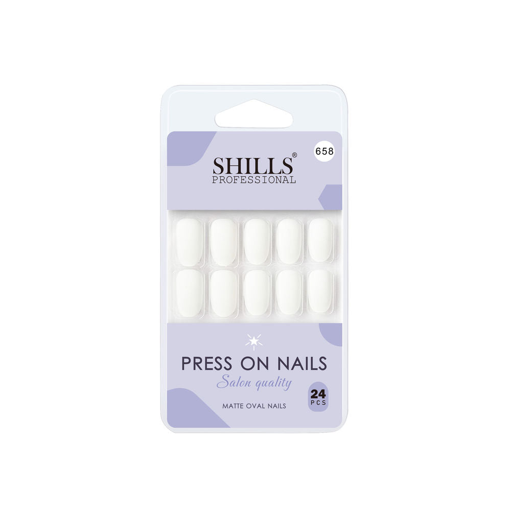 shills professional reusable press on nails oval spn658