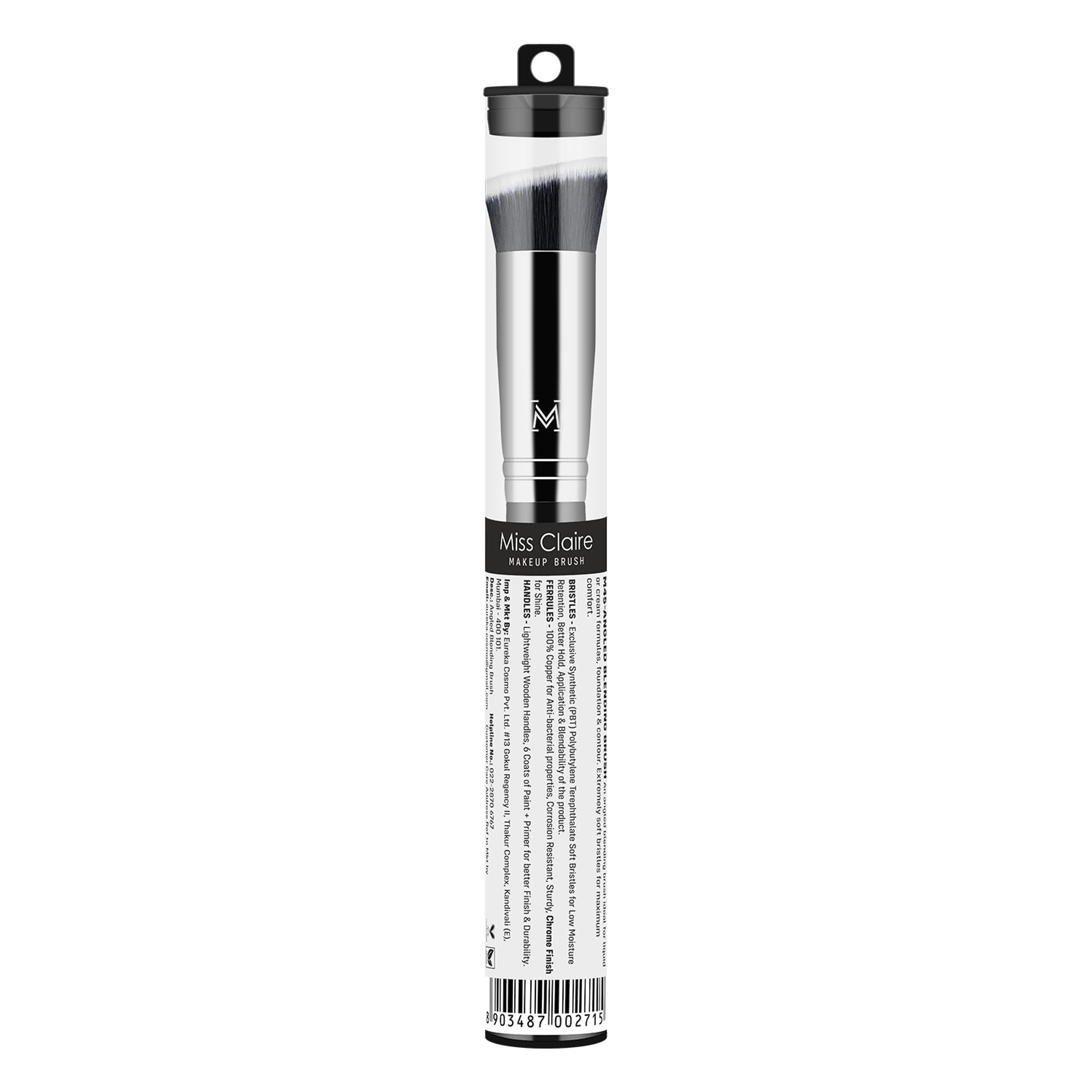 Miss Claire M45 - Angled Blending Brush - Chrome