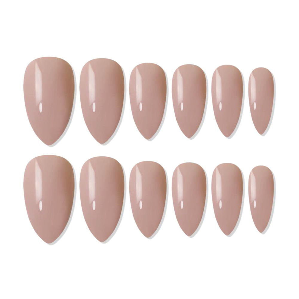 shills professional reusable press on nails almond spn623