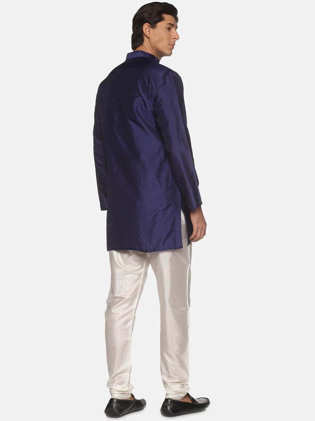 Sethukrishna Men Navy Blue Kurta with Pyjamas - Distacart