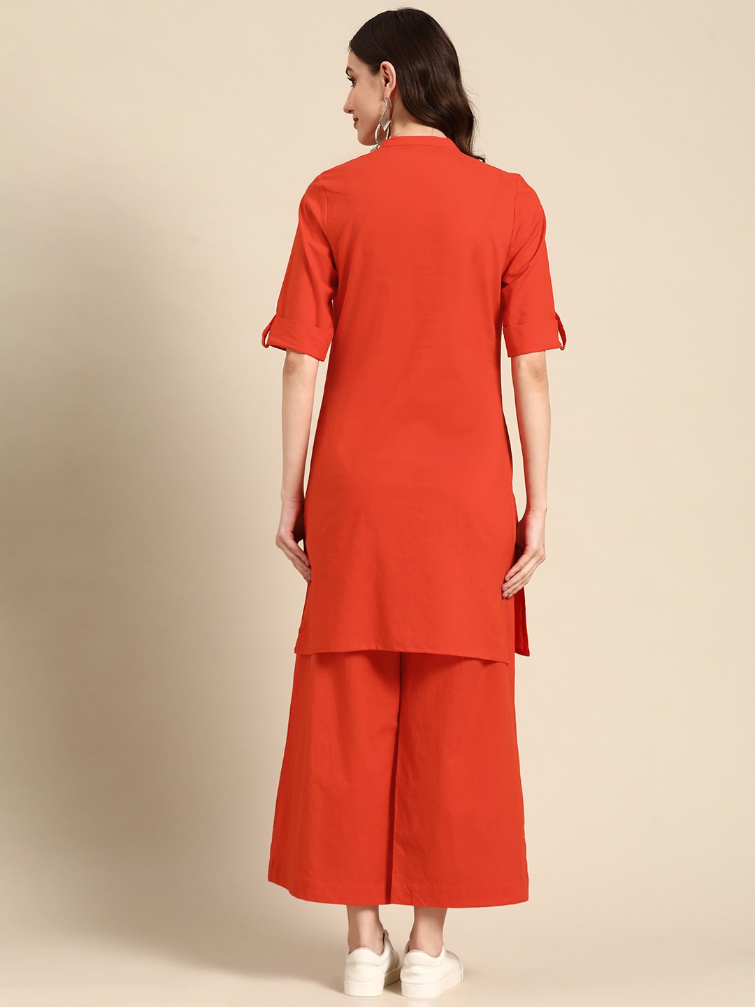 Sangria Women Pure Cotton Kurta with Palazzos