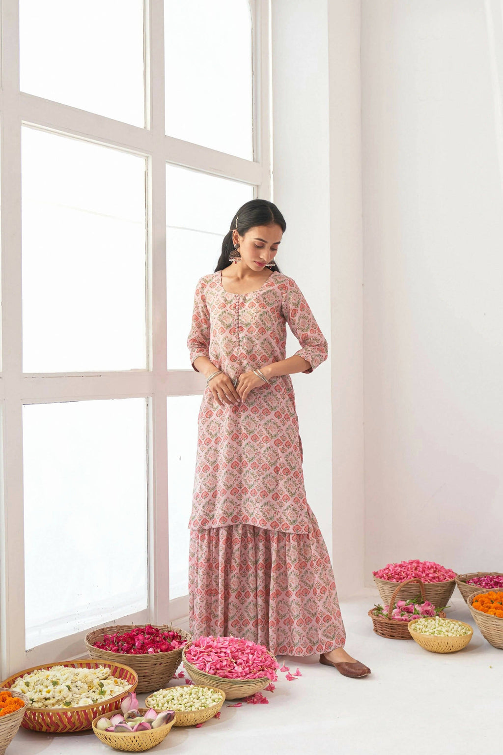 Designer Stylish Pink Muslin Stitched Suit With Dupatta - Anbazaar - Distacart