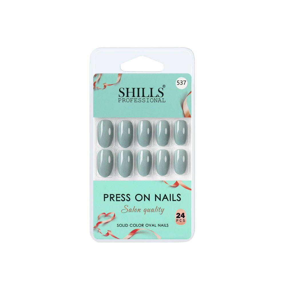 shills professional reusable press on nails oval spn537