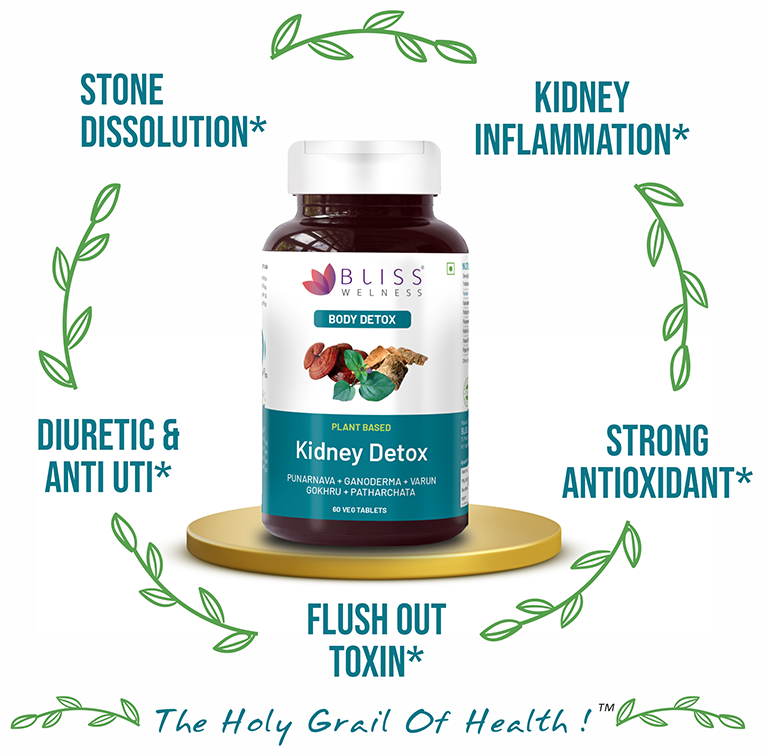 bliss welness kidney detox veg tablet 60 each