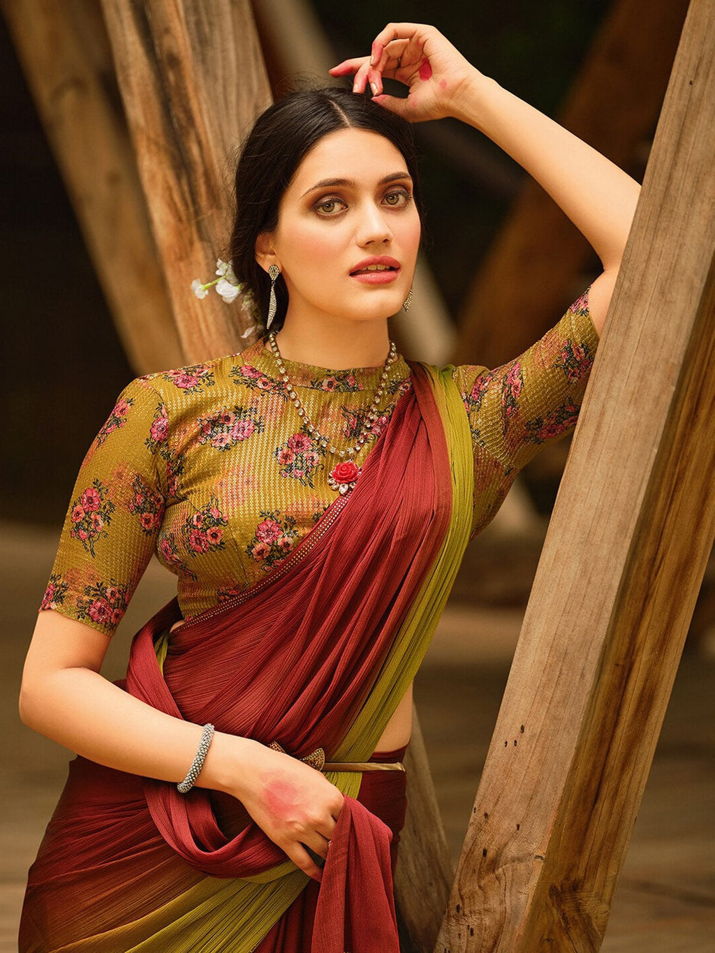 Saree Mall Ombre Beads and Stones Sarees - Distacart
