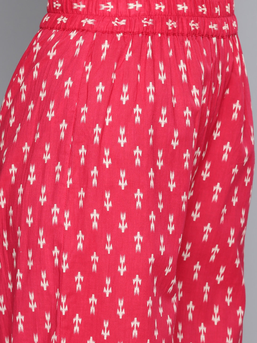 HERE&NOW Women Ethnic Motifs Printed Pure Cotton Kurta With Palazzos
