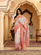 Shree Shyam Fashion Linen Cotton(Woven Work) Multicolour Saree - Distacart