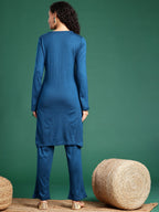 Sangria Ethnic Motifs Printed Regular Kurta With Trousers