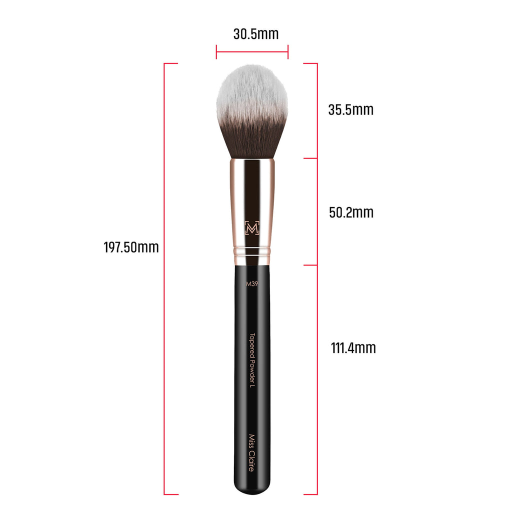 Miss Claire M39 - Tapered Powder (L) Brush - Rose Gold